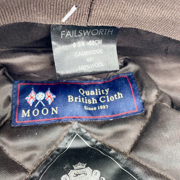 Failsworth Cap 6 3/4 Cambridge Plaid Brown Red Blue 100% Wool NWOT - Picture 11 of 11